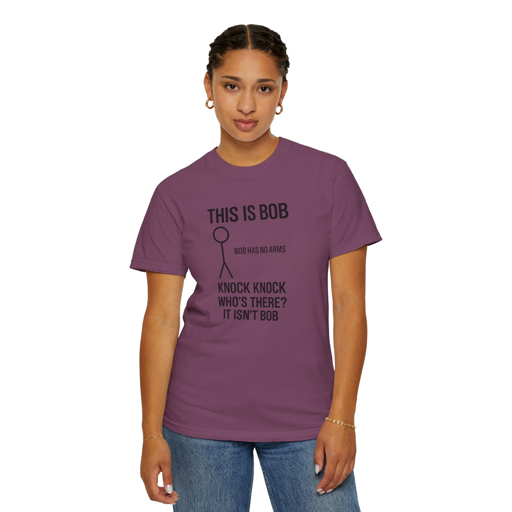 Bob Knock Knock T Shirt Funny Stick Figure This Is Bob Graphic Tee
