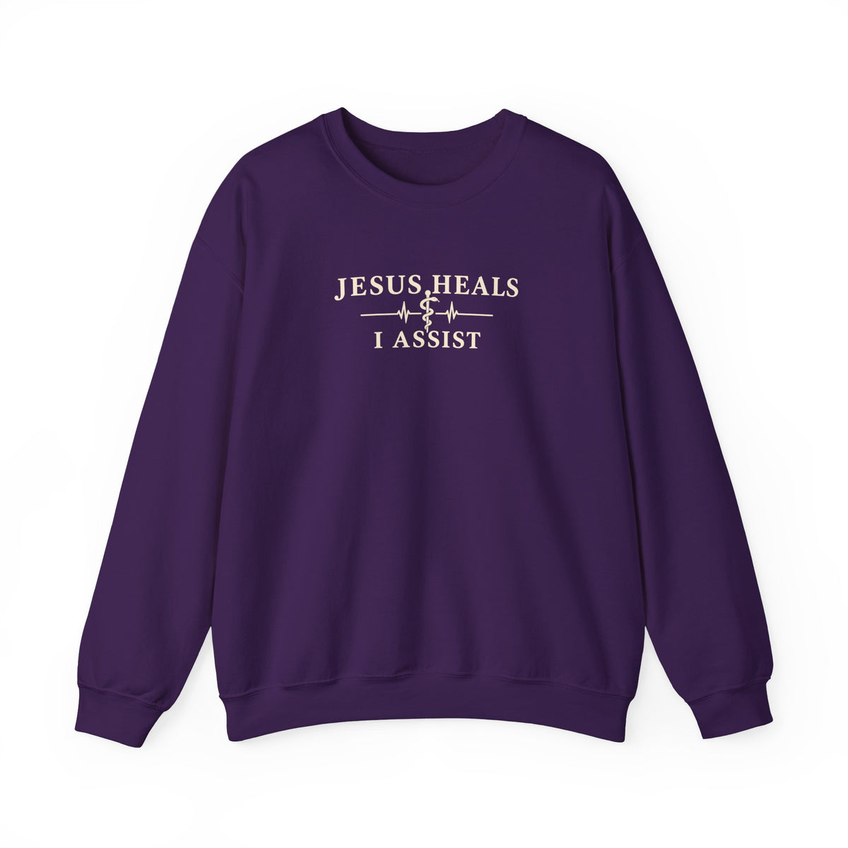 Jesus Heals I Assist Sweatshirt, Christian Nurse Gift, Faith Based Medical Crewneck, Healthcare Worker Gift, Nurse Appreciation