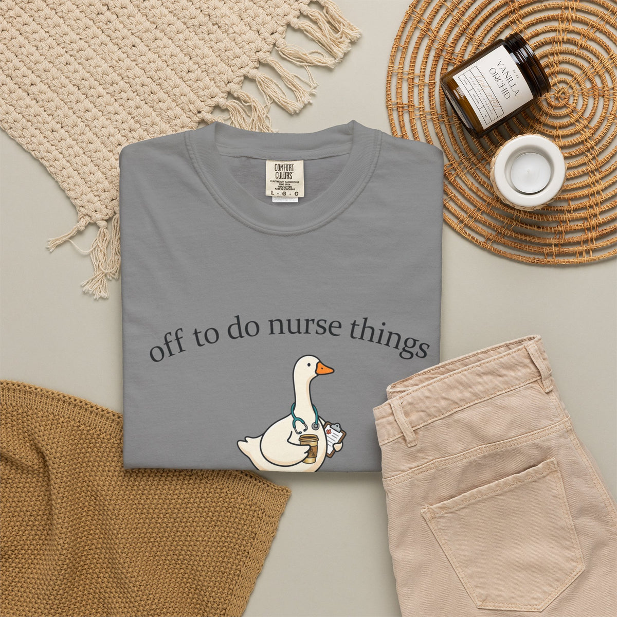 Nurse Goose T Shirt Off to Do Nurse Things Cute Medical Humor Tee