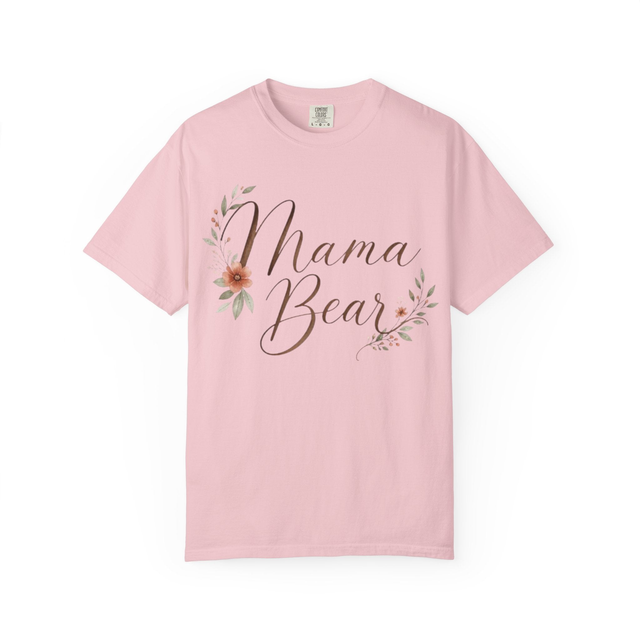Mama Bear T Shirt Floral Script Mother Tee