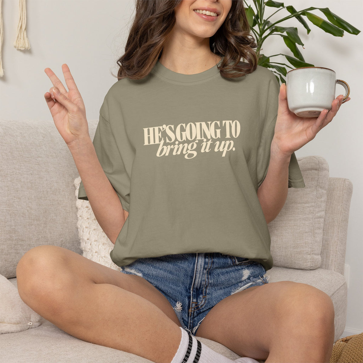 Funny Thanksgiving Couple Shirts, I Was Told Not to Bring It Up Tee, Hes Going to Bring It Up Shirt, His Hers Thanksgiving Tees