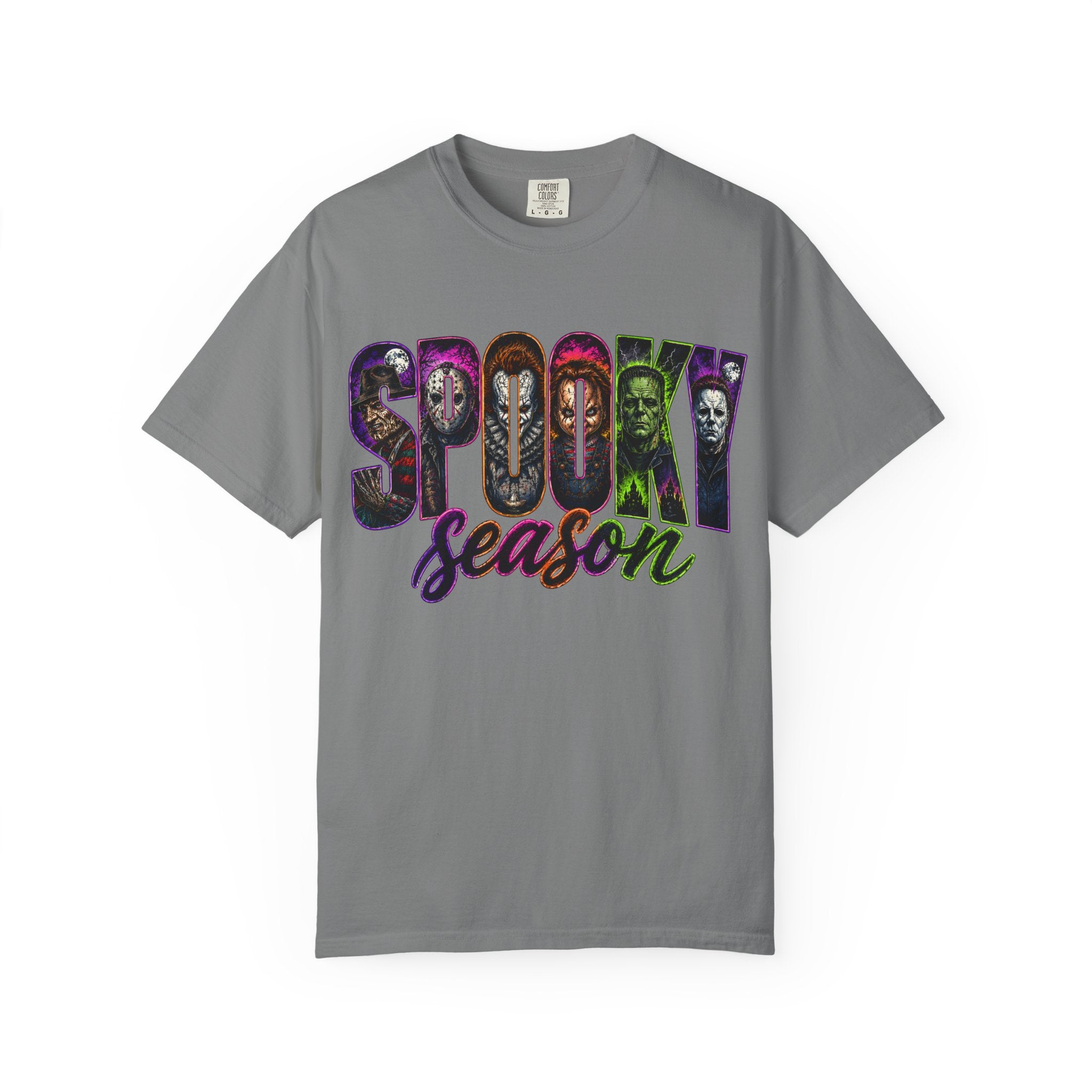 Spooky Season Graphic T Shirt Halloween Horror Movie Mask Design