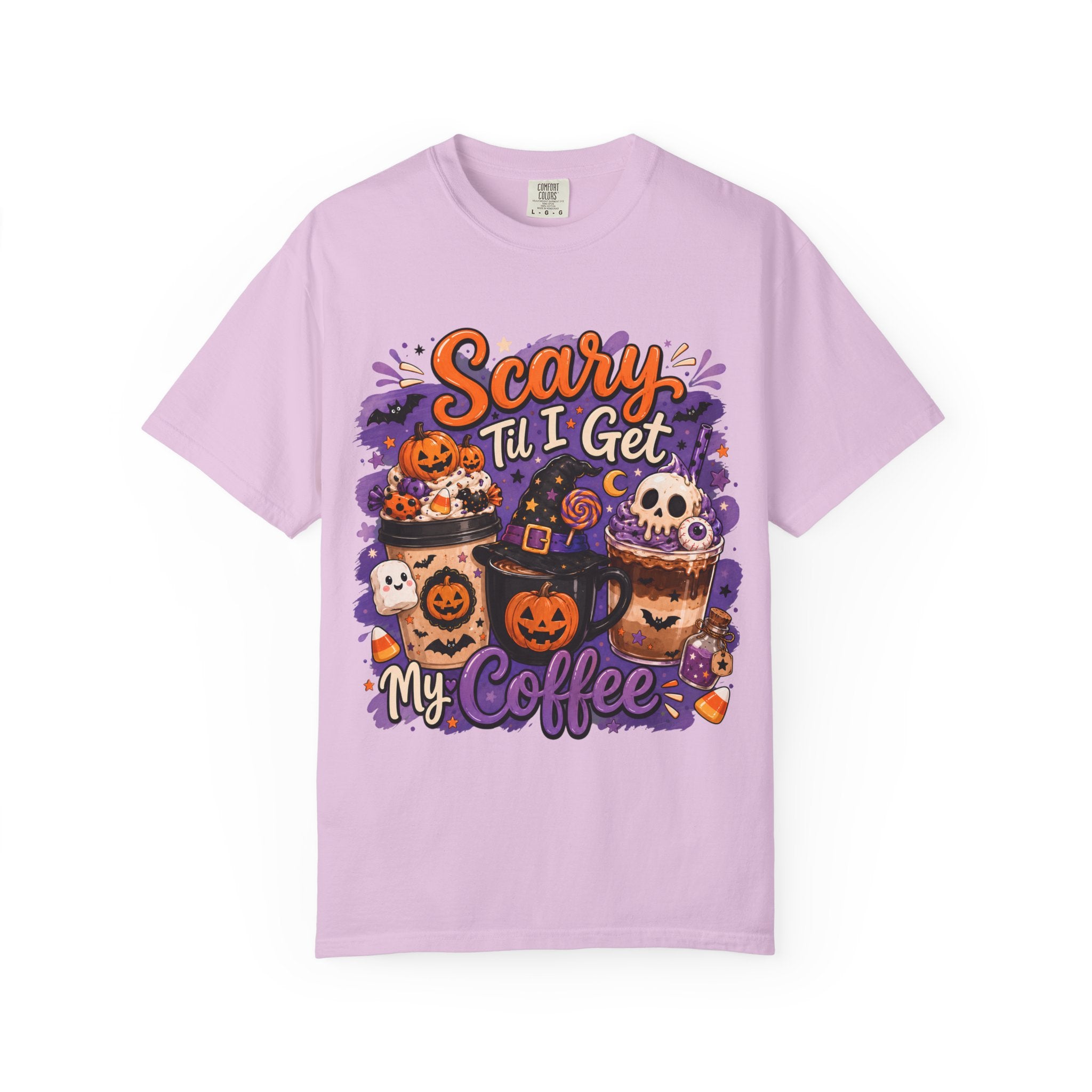 Halloween Coffee T Shirt Scary Til I Get My Coffee