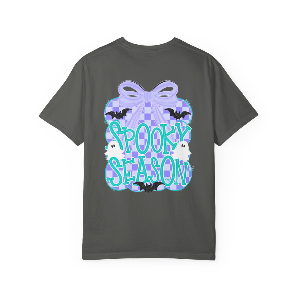 Spooky Season Ghost Tee Lavender Bow Halloween T Shirt