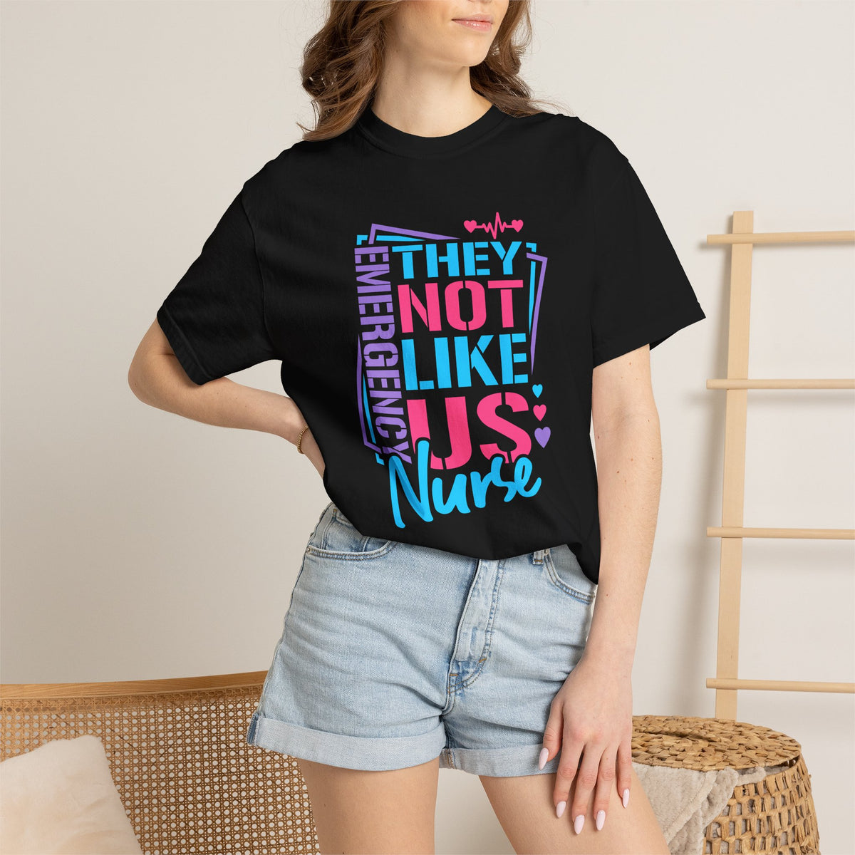 Emergency Nurse Shirt, They Not Like Us Nurse Tee, Funny ER Nurse Gift, Emergency Room Nurse T-Shirt, Healthcare Worker Gift