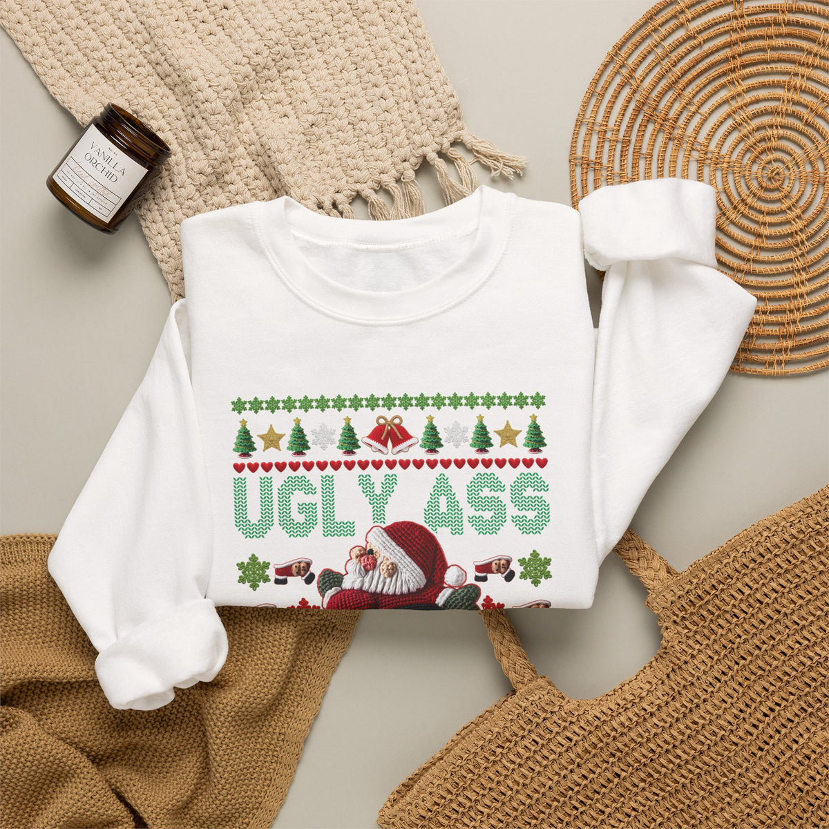 Funny Ugly Christmas Sweater, Ugly Ass Sweater Sweatshirt, Sarcastic Christmas Shirt, Adult Holiday Party Outfit, Gag Gift