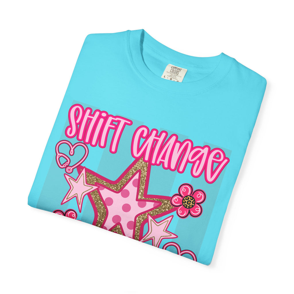 Shift Change Hallelujah T Shirt Cute Pink Star Nurse Worker Tee