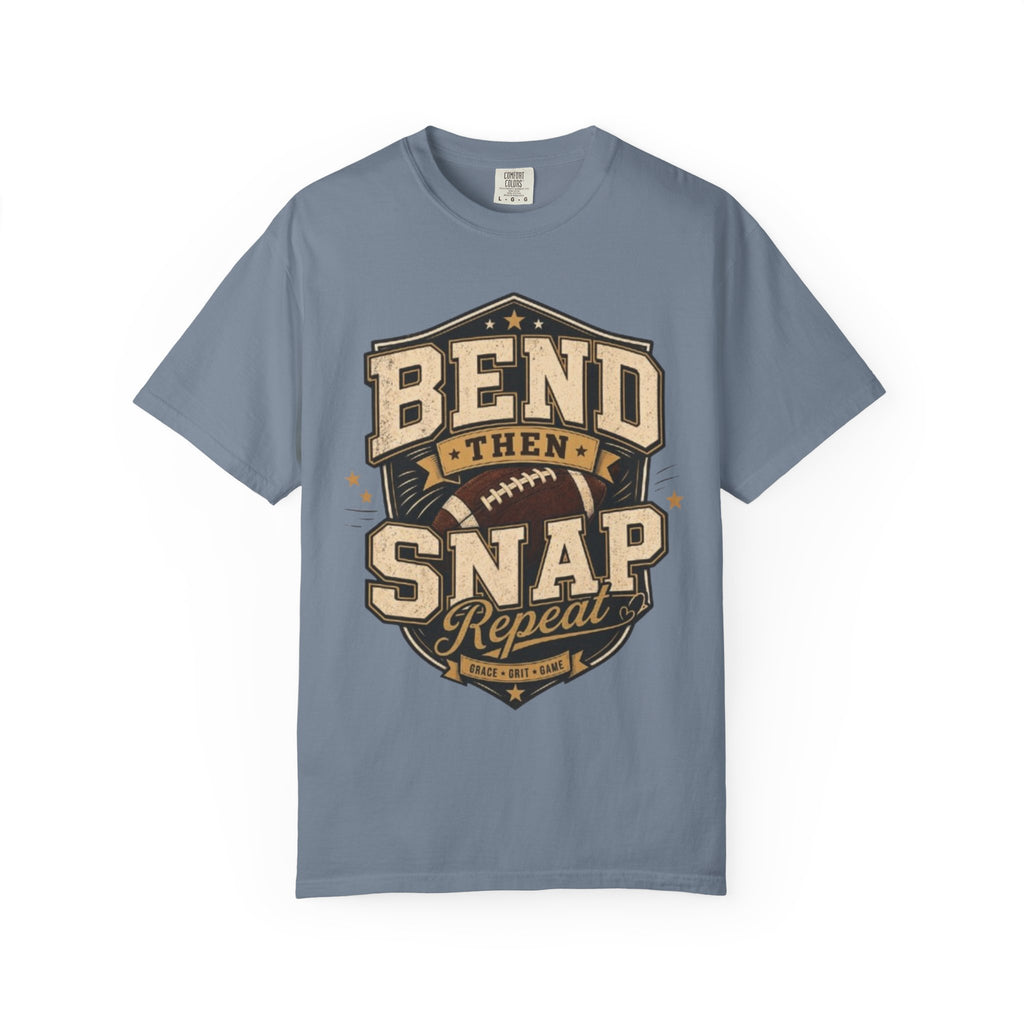 Football Bend Then Snap Repeat Graphic T Shirt Vintage Athletic Tee for Players and Fans
