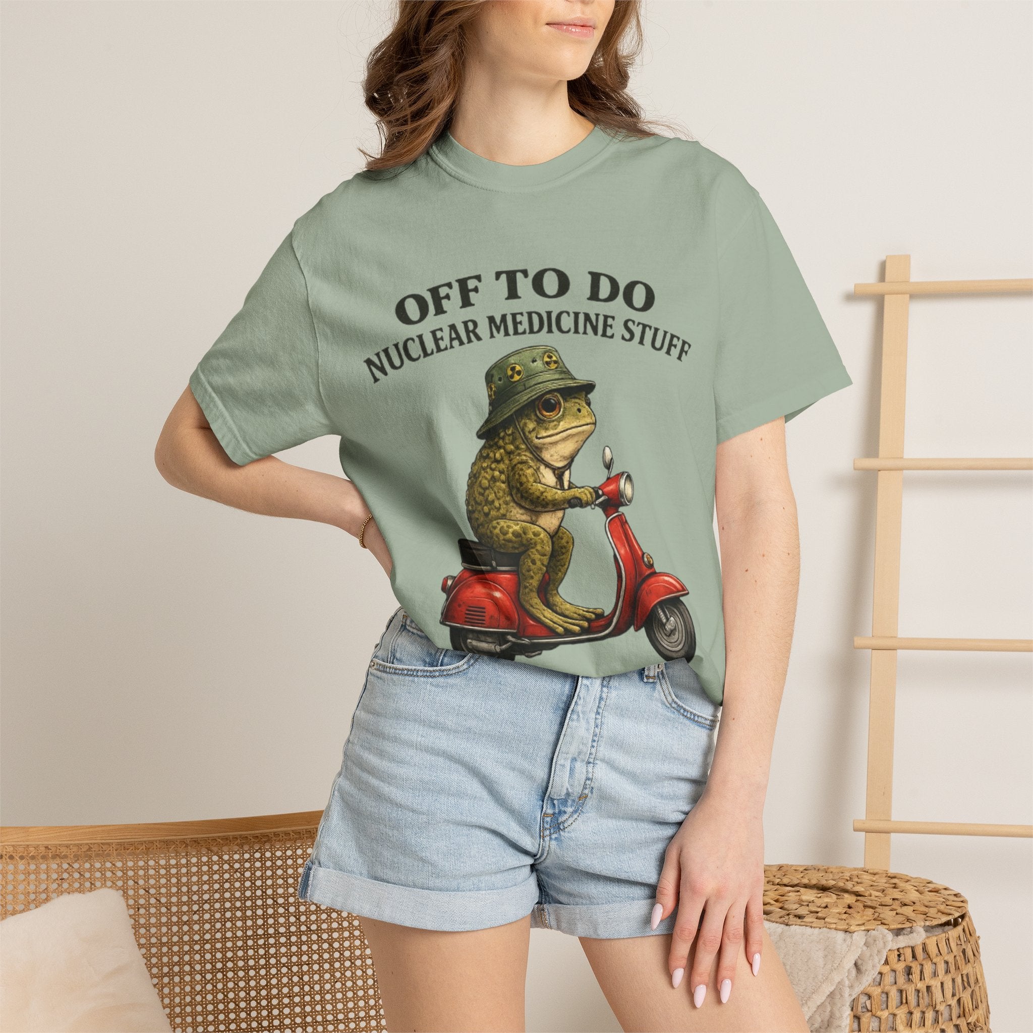 Nuclear Medicine Frog Scooter T-Shirt  Off To Do Nuclear Medicine Stuff