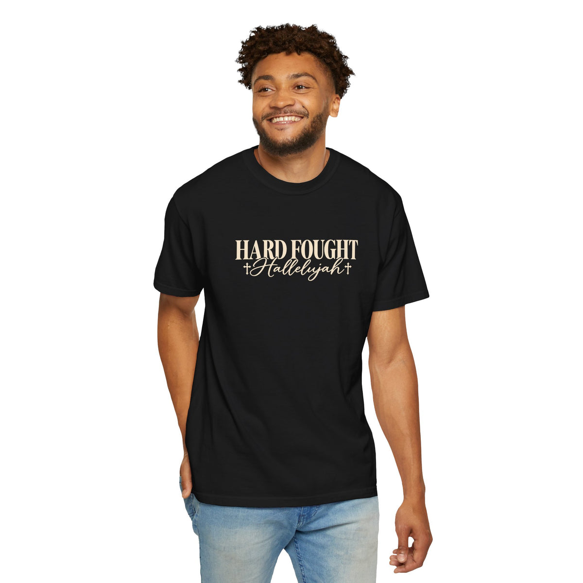 Hard Fought Hallelujah T Shirt Inspirational Christian Graphic Tee