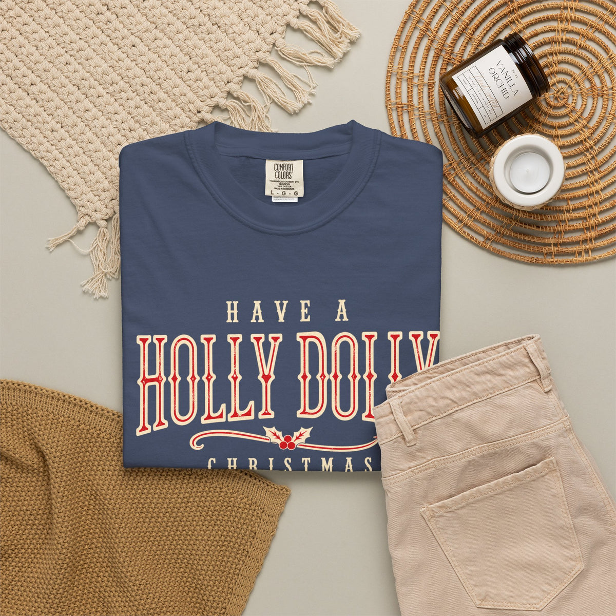 Have a Holly Dolly Christmas Shirt, Western Christmas Tee, Country Christmas Shirt, Retro Holiday T-Shirt, Southern Christmas Gift