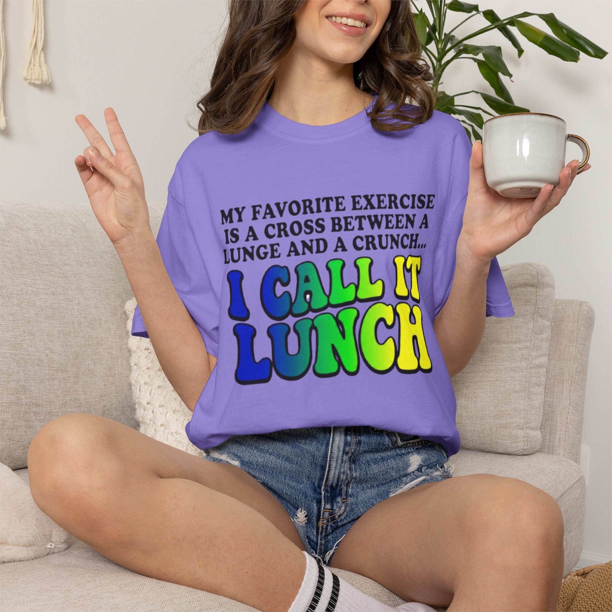 I Call It Lunch T-Shirt Funny Fitness Food Quote Tee
