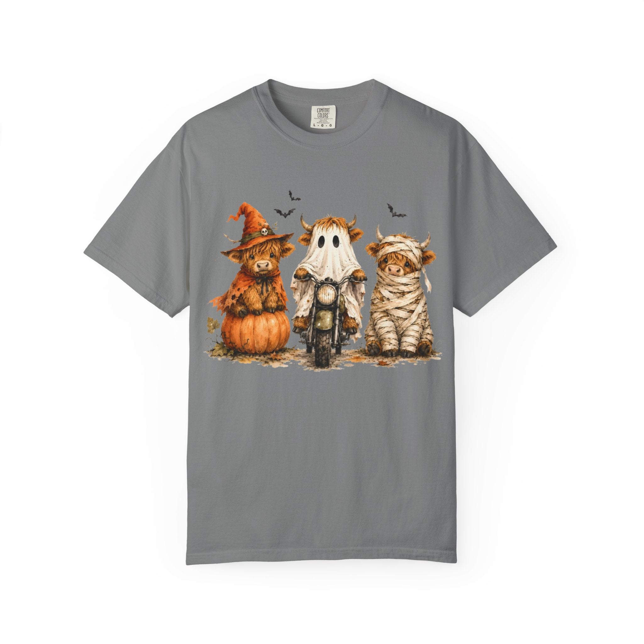 Halloween Pumpkin Cat Ghost T Shirt Cute Spooky Trio Tee