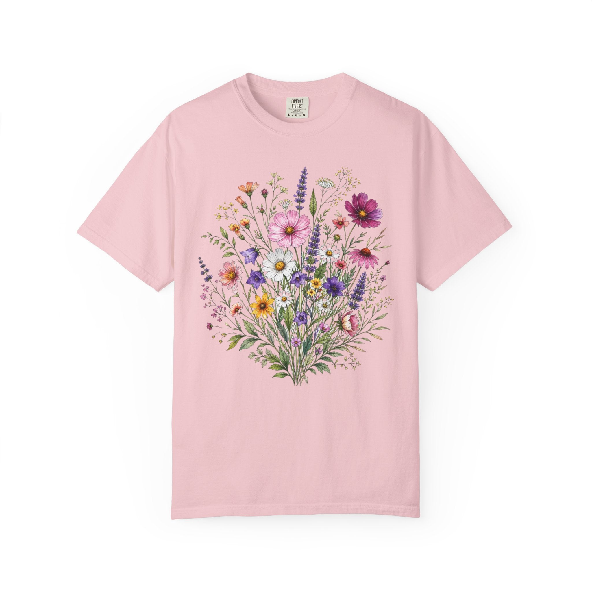 Floral Bouquet T Shirt Wildflower Garden Graphic Tee