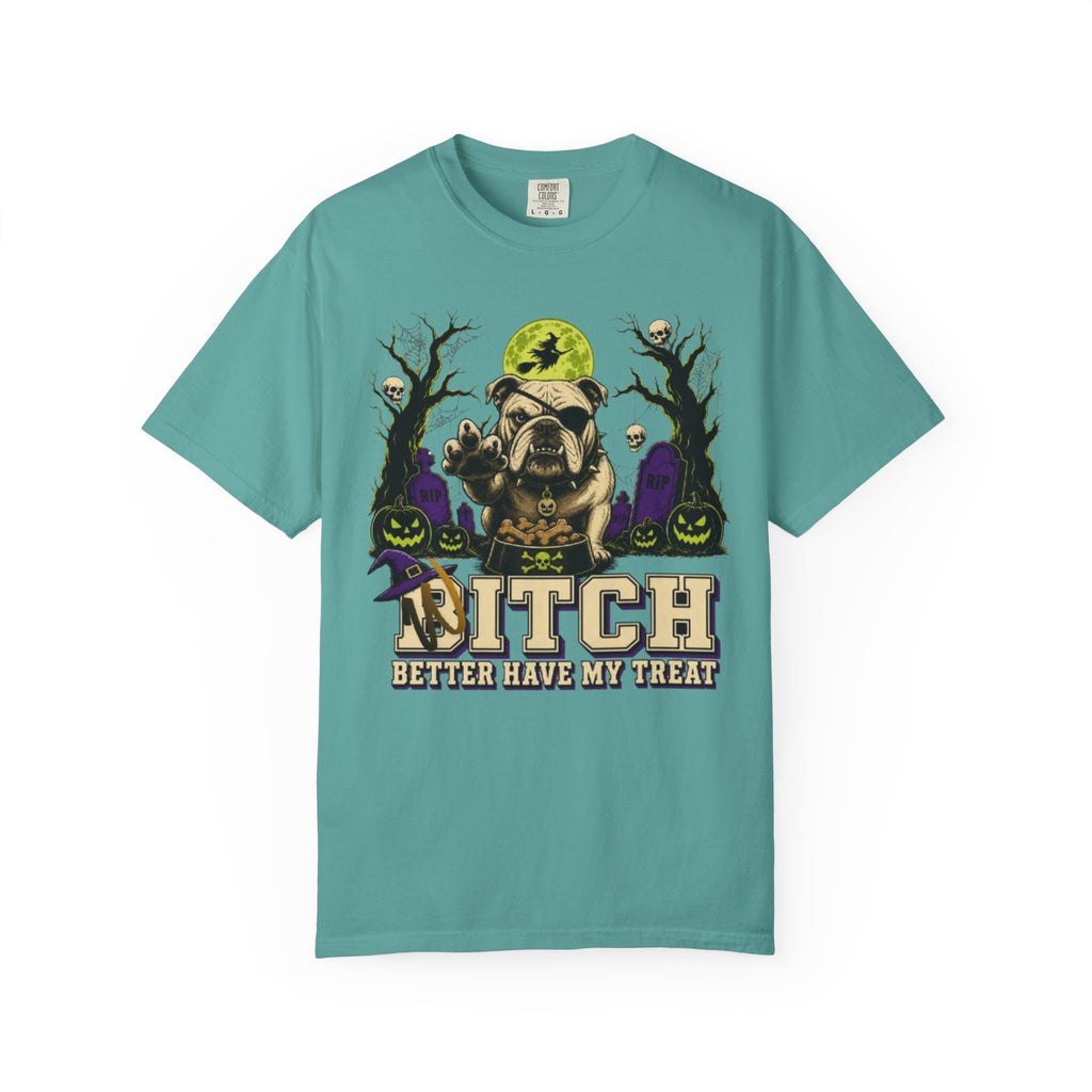 Halloween Bulldog T Shirt Bitch Better Have My Treat Spooky Costume Tee