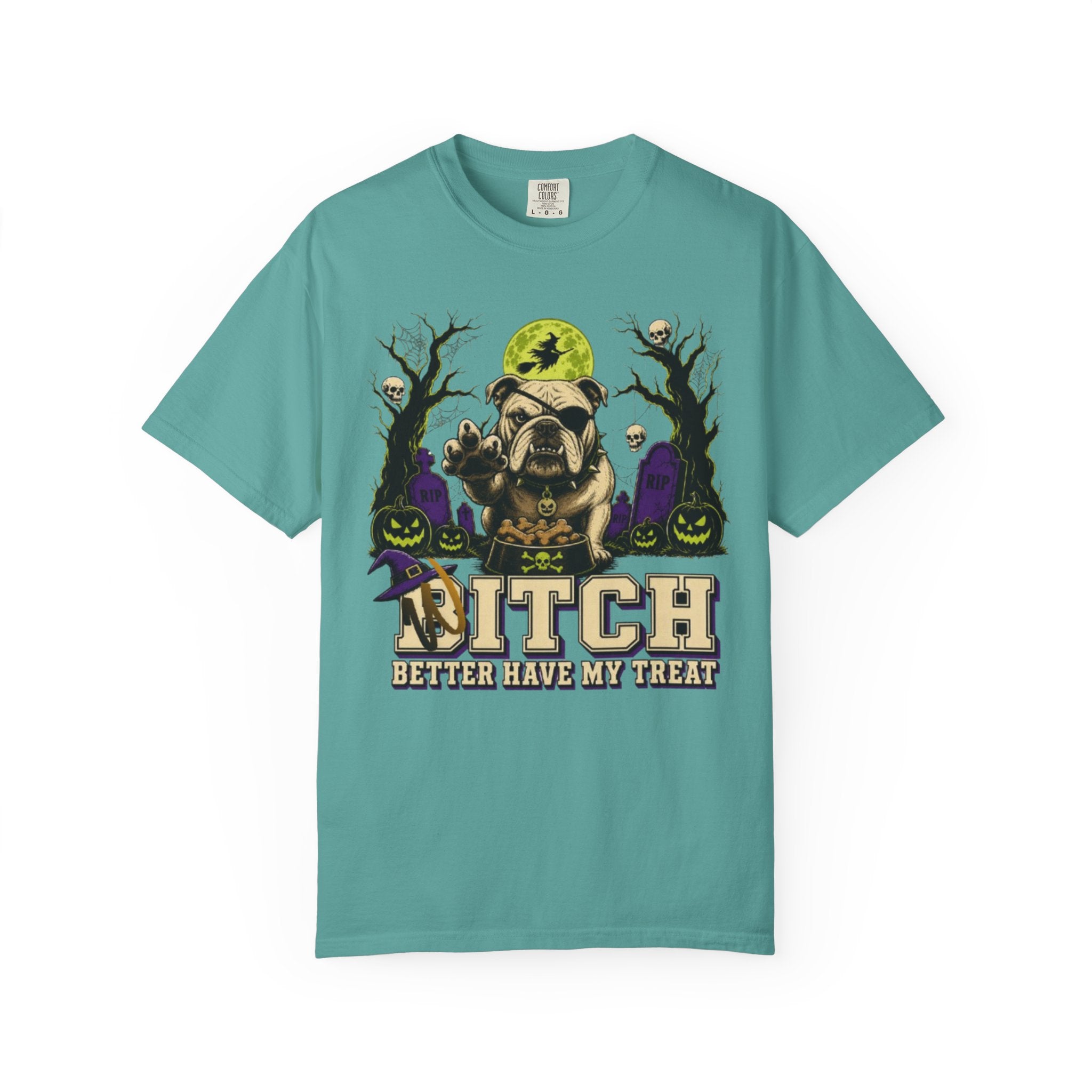 Halloween Bulldog T Shirt Bitch Better Have My Treat Spooky Costume Tee