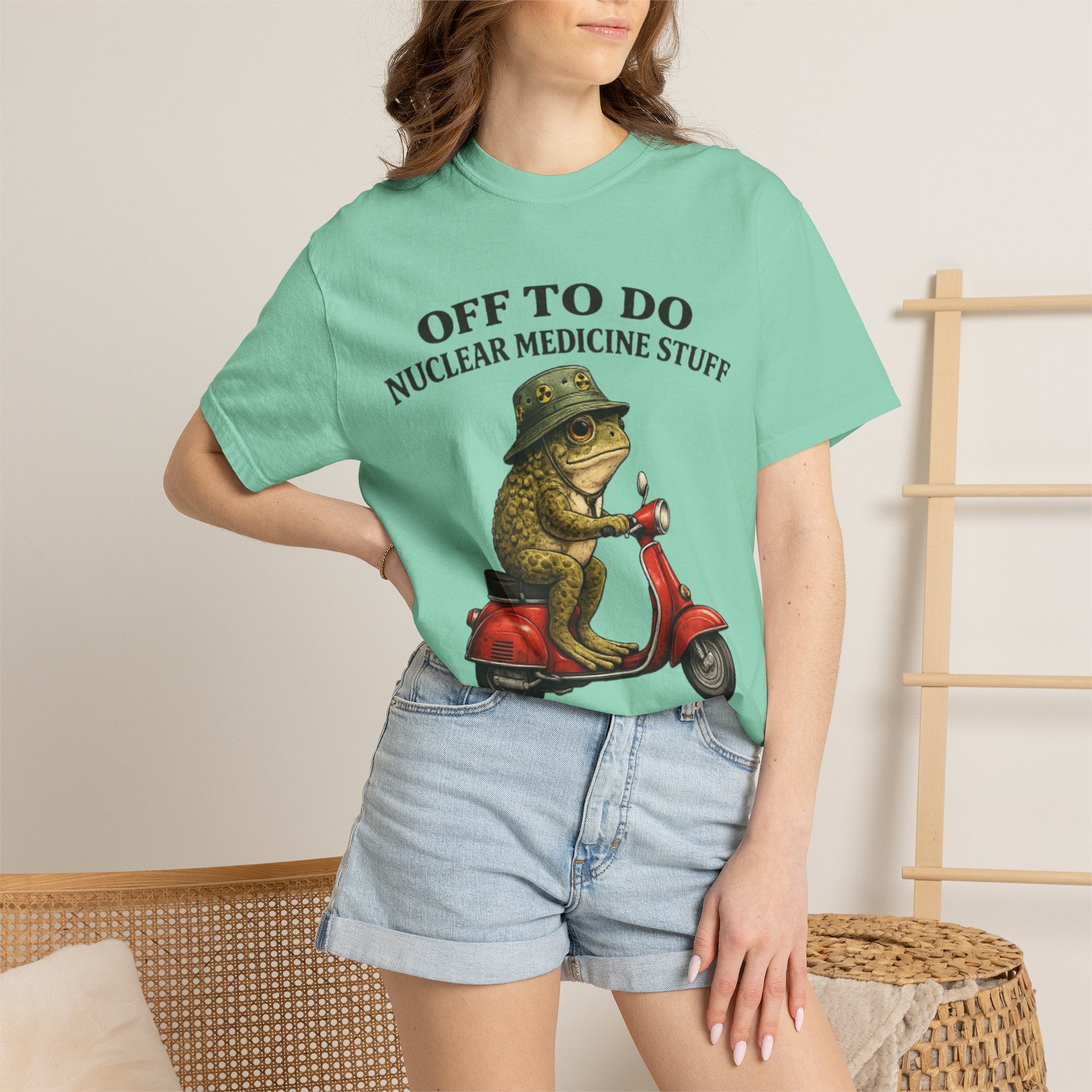 Nuclear Medicine Frog Scooter T-Shirt  Off To Do Nuclear Medicine Stuff