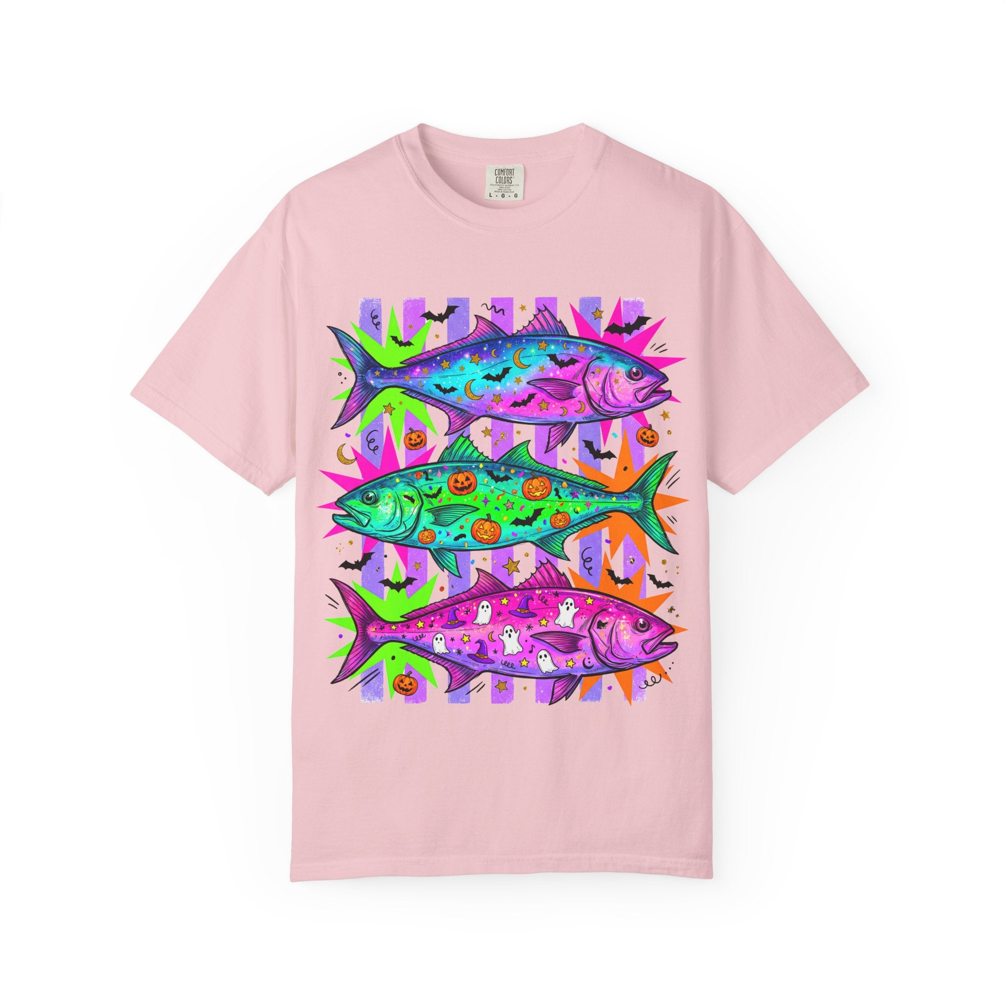 Bright Halloween Tropical Mackerel T-Shirt — Colorful Surf & Beach Fish Graphic Tee