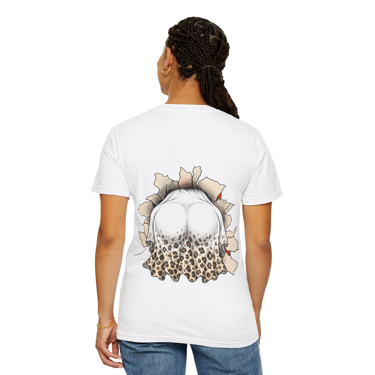 Halloween Gnome T-Shirt Funny Bubblegum Ghost and Leopard Butt Graphic Tee