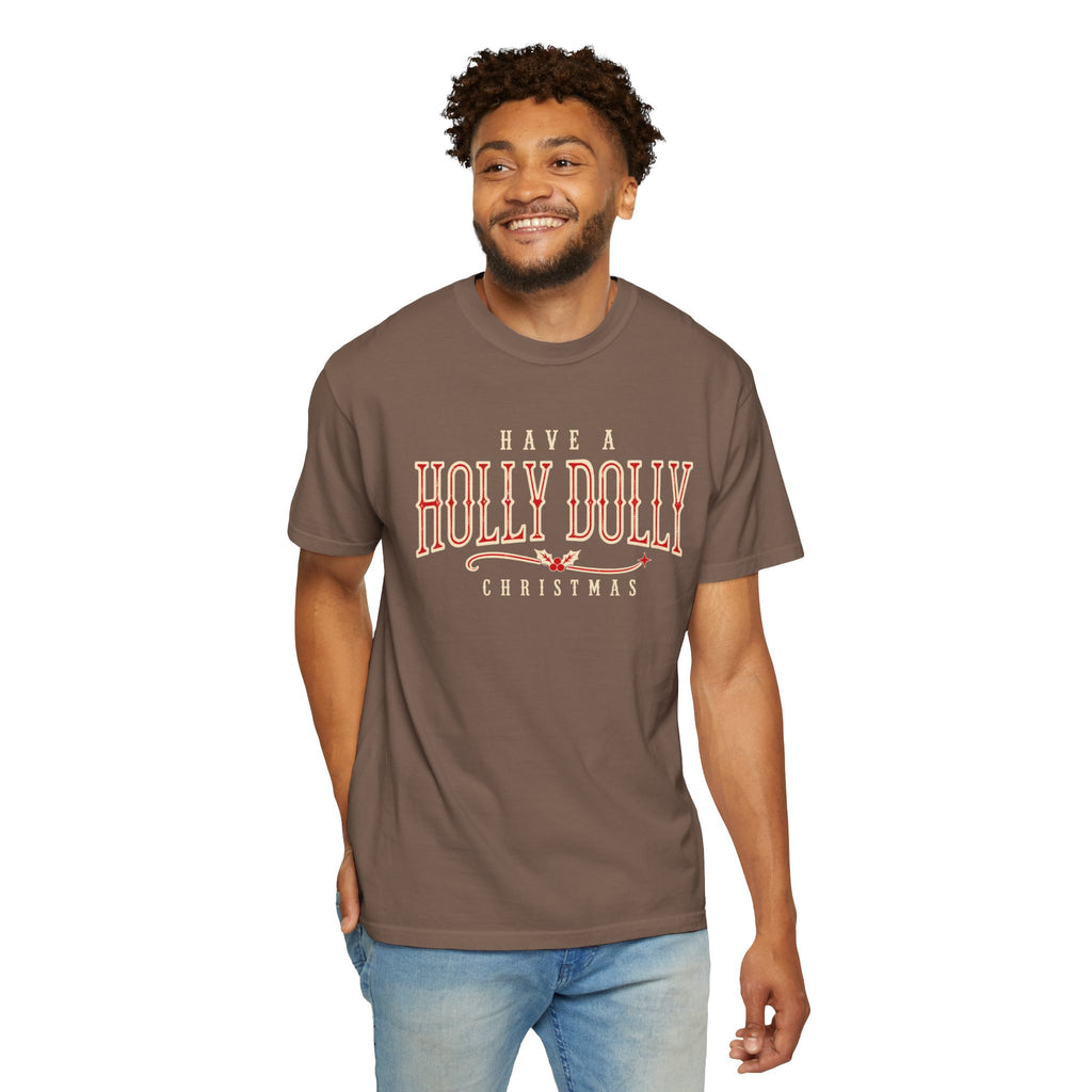 Have a Holly Dolly Christmas Shirt, Western Christmas Tee, Country Christmas Shirt, Retro Holiday T-Shirt, Southern Christmas Gift