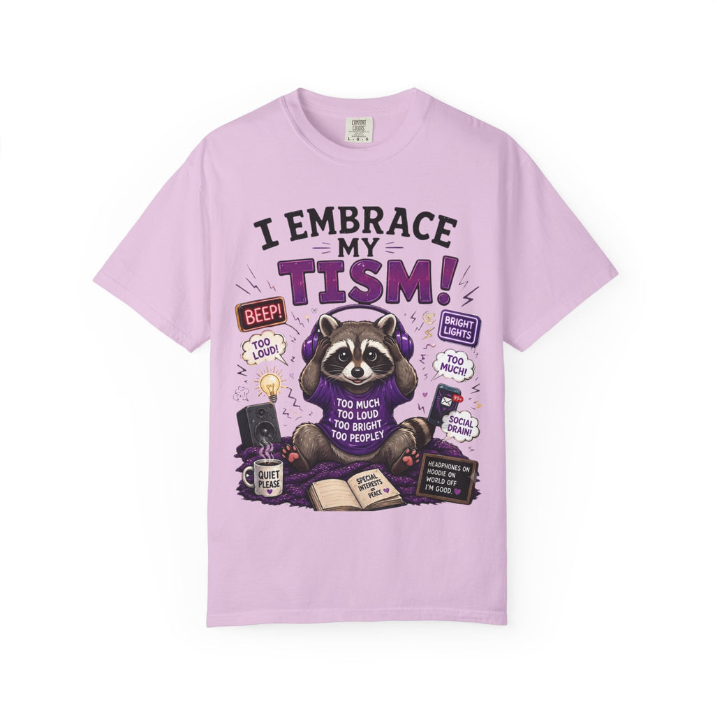 Autism Awareness T-Shirt I Embrace My Tism Raccoon Design