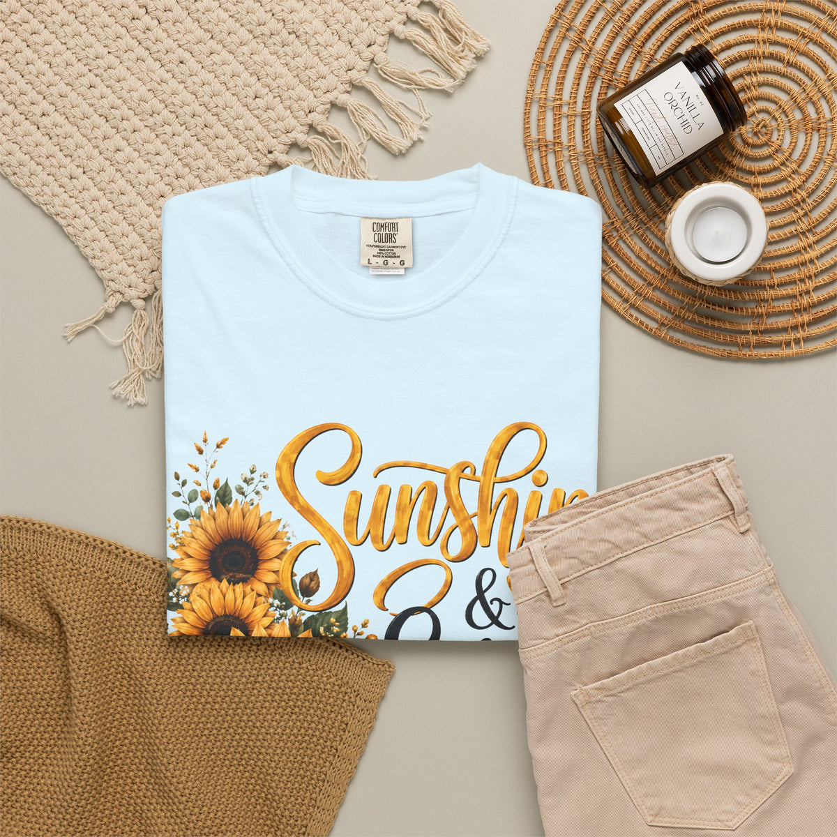Sunshine and Scrubs Sunflower Nurse T Shirt