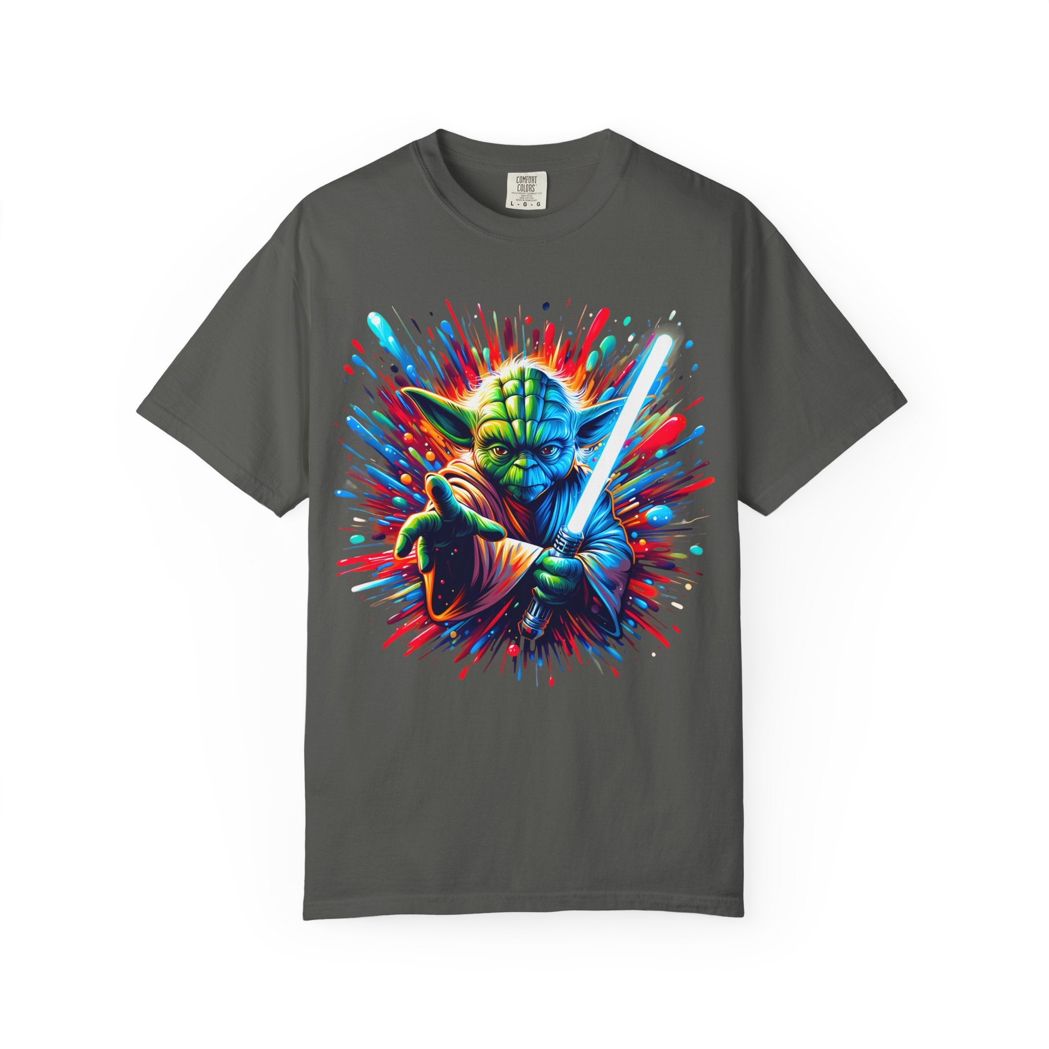 Galaxy Warrior T Shirt Color Splash Lightsaber Art
