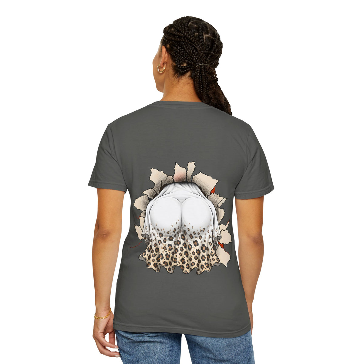 Halloween Gnome T-Shirt Funny Bubblegum Ghost and Leopard Butt Graphic Tee