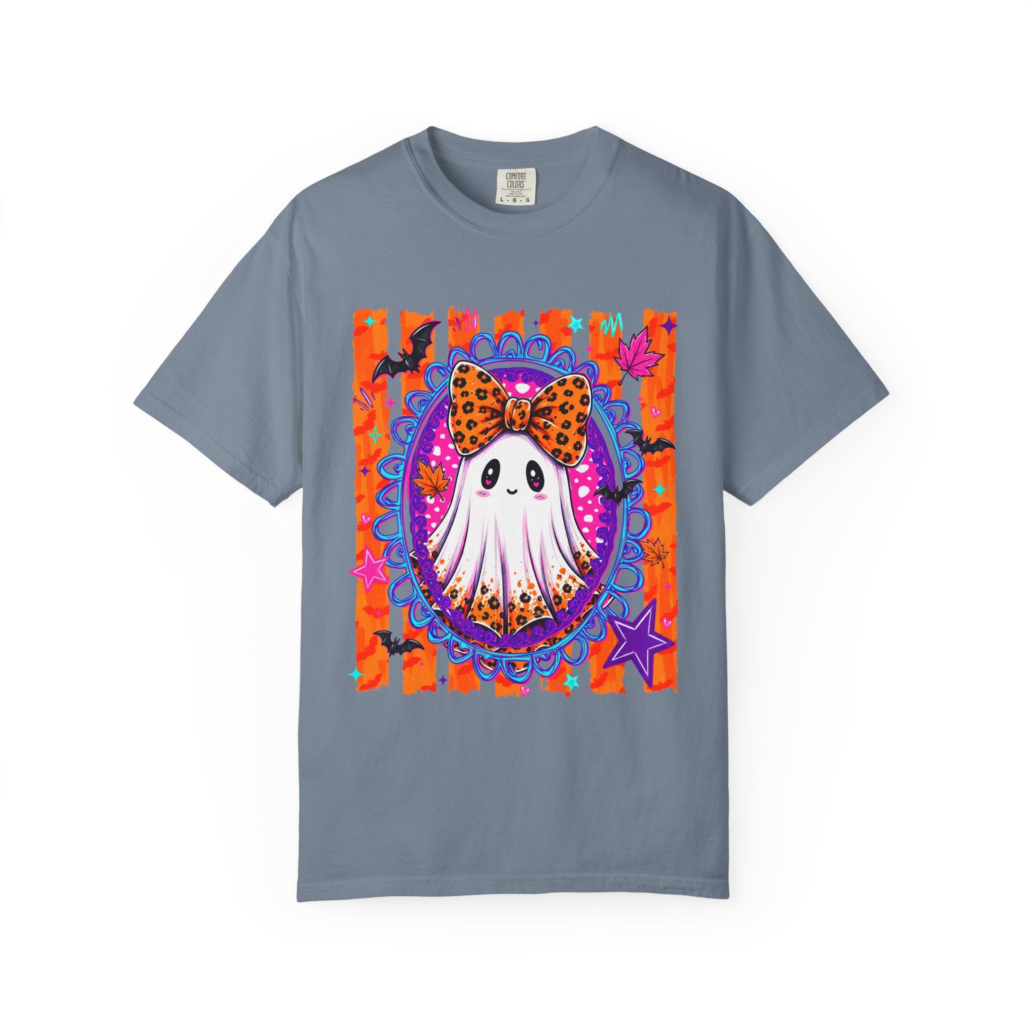 Halloween Ghost Tee Cute Polka Dot Bow Ghost Graphic T Shirt