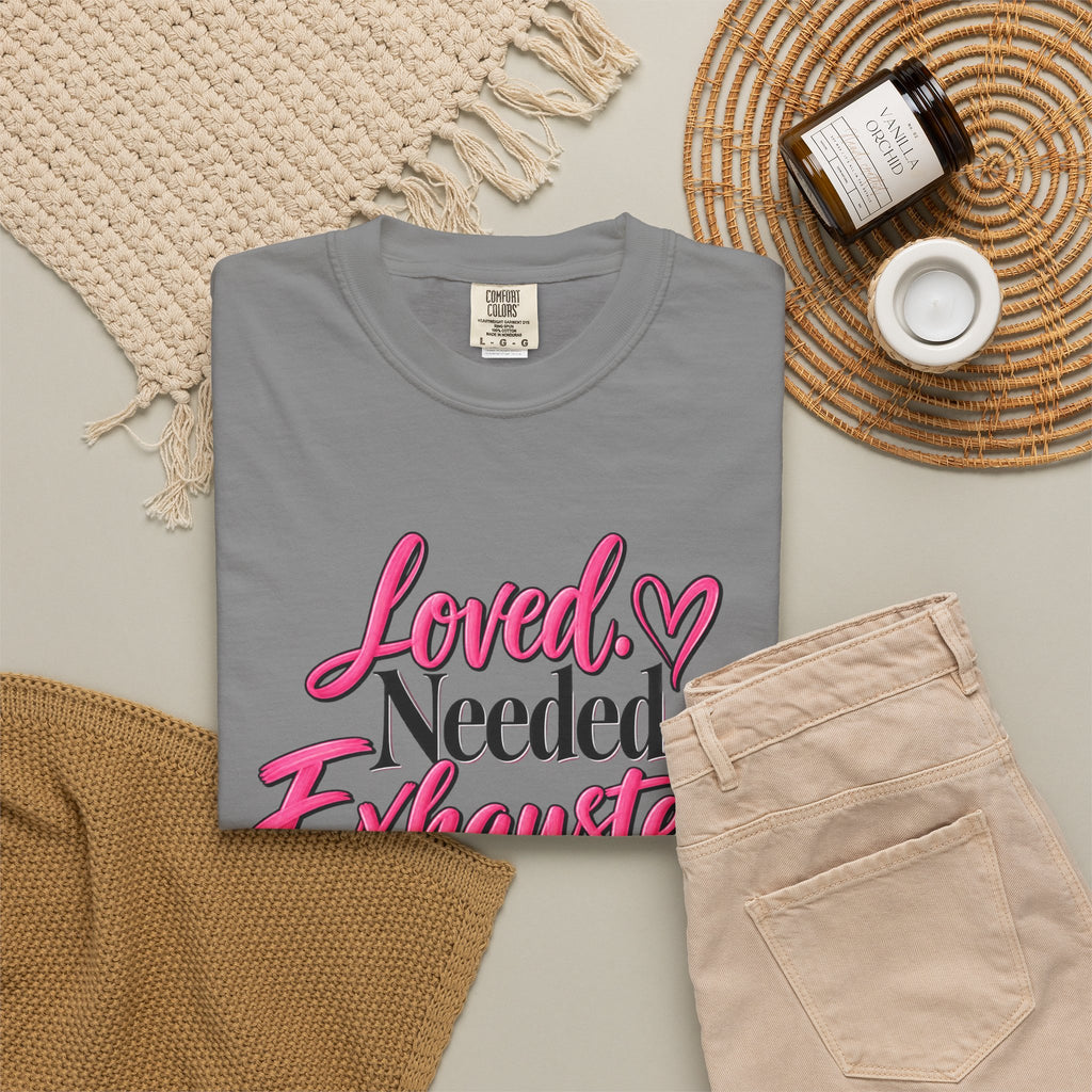 Caregiver Shirt Loved Needed Exhausted Tee Caregiver Life T Shirt Family Caregiver Gift Mom Caregiver Shirt Caregiver Appreciation Tee