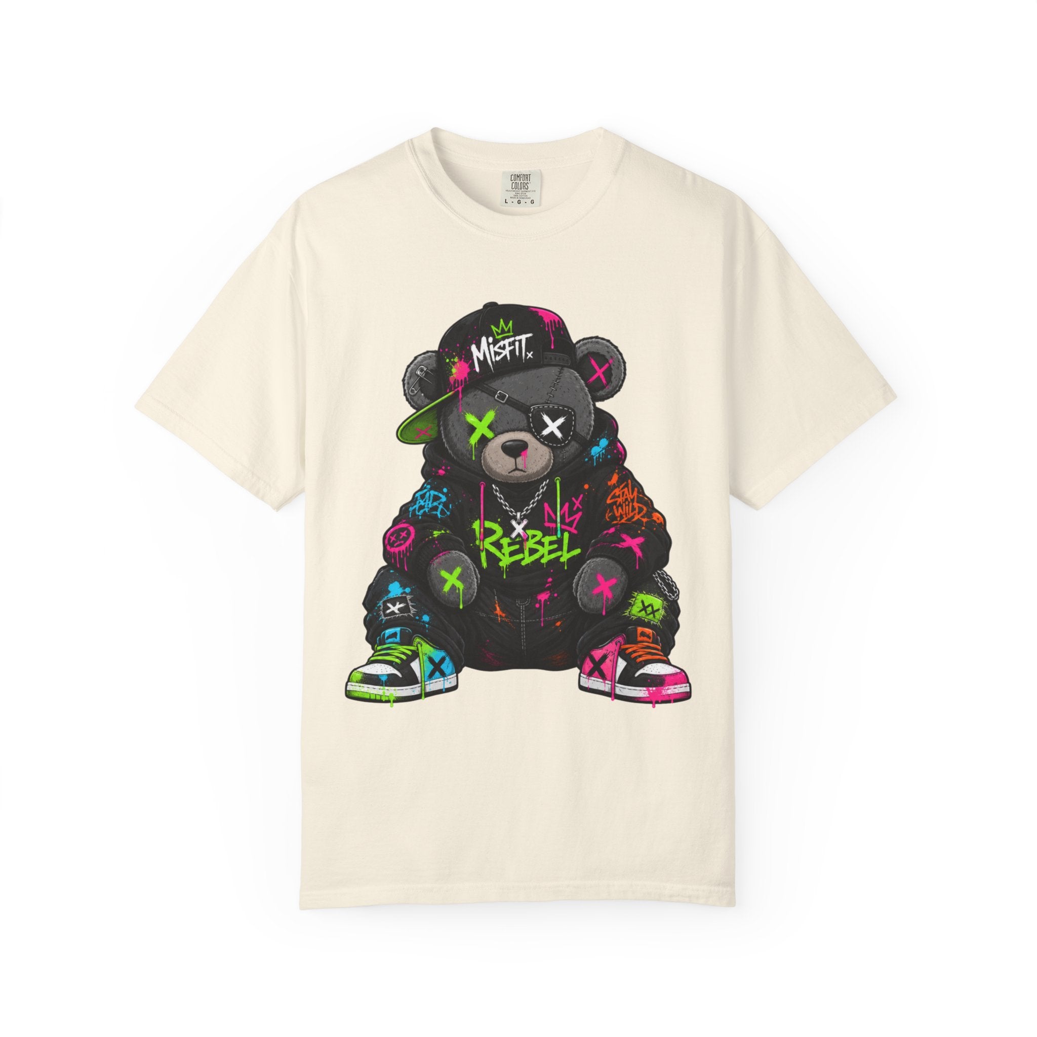 Rebel Graffiti Bear T Shirt