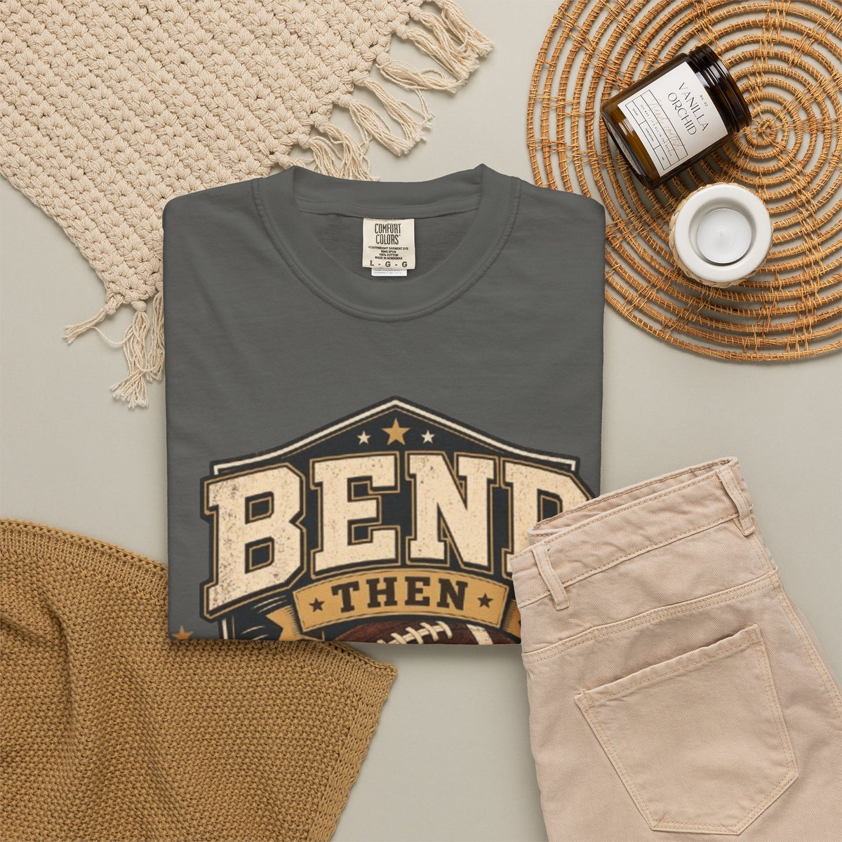 Football Bend Then Snap Repeat Graphic T Shirt Vintage Athletic Tee for Players and Fans