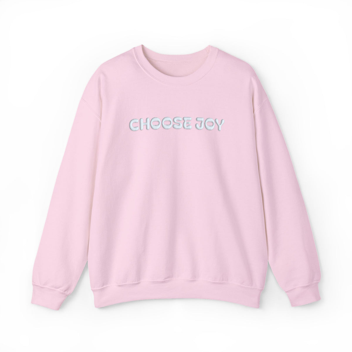 CHOOSE JOY Puff Print Sweatshirt, Inspirational Crewneck, Positive Quote Sweatshirt, Raised Print Shirt, Gift for Her, Cozy Graphic Pullover