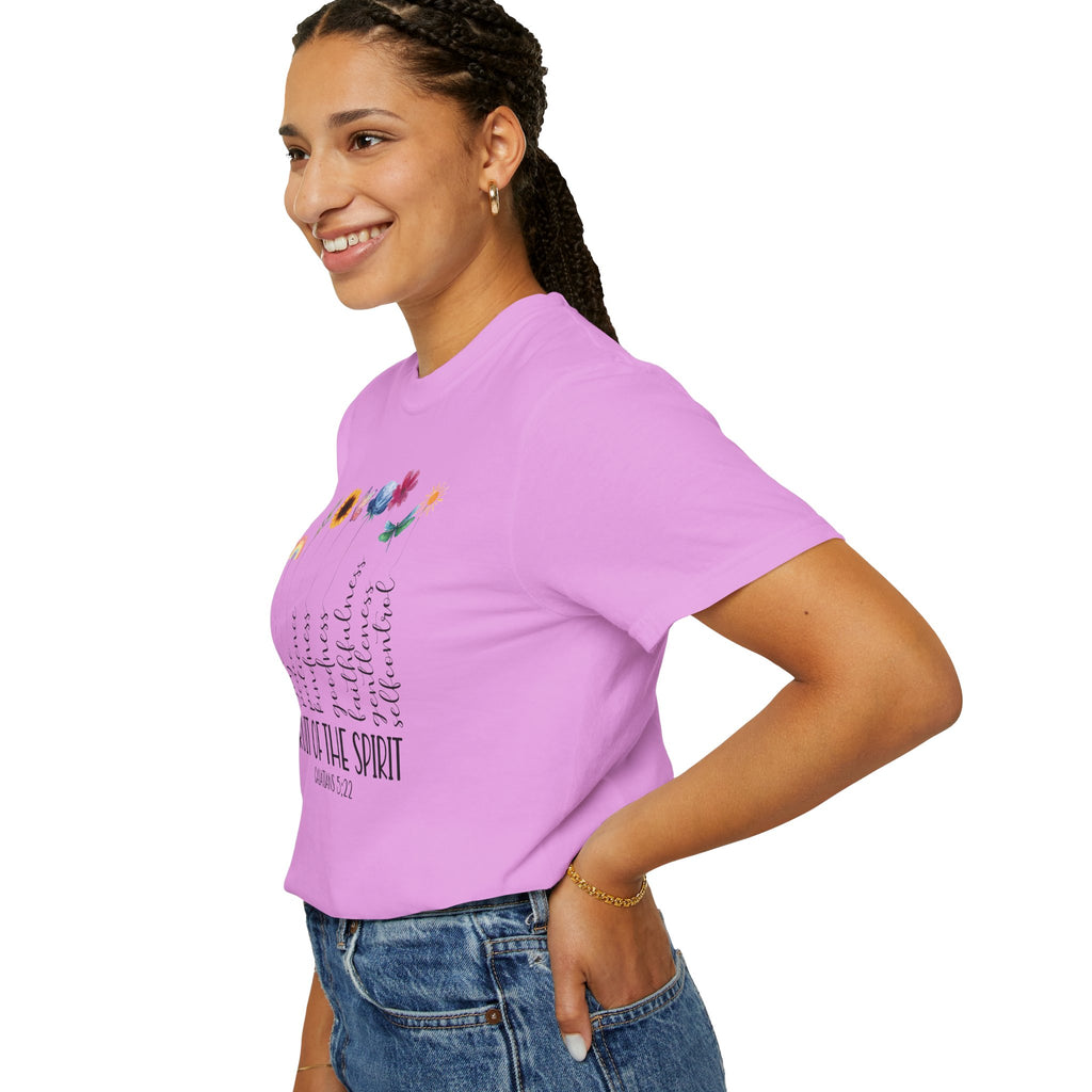 Fruit of the Spirit Floral Tee shirt | Galatians 5:22 Scripture Tee
