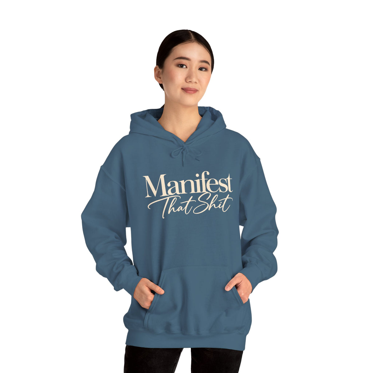 Hoodie Manifest That Shit Minimal Script Pullover