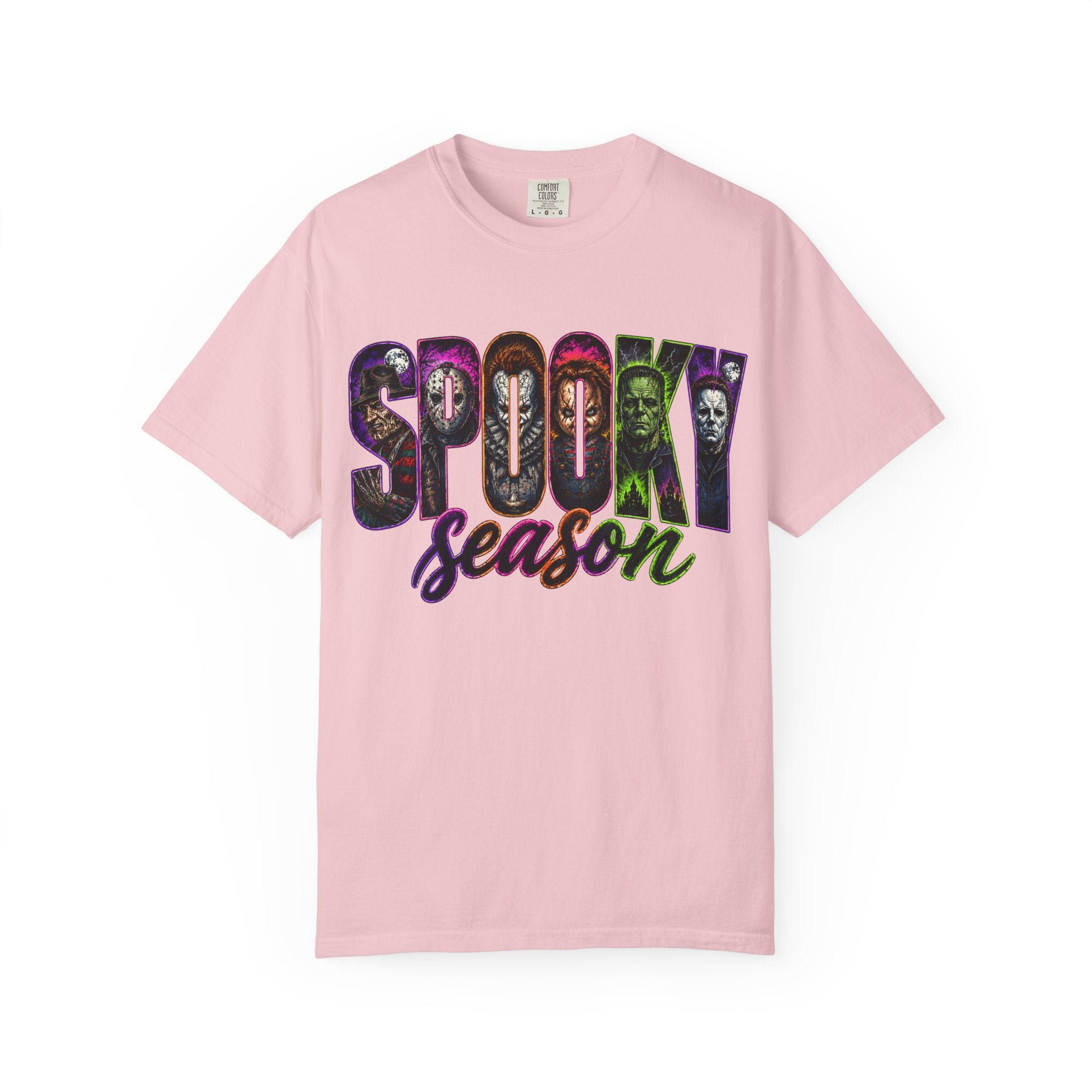 Spooky Season Graphic T Shirt Halloween Horror Movie Mask Design