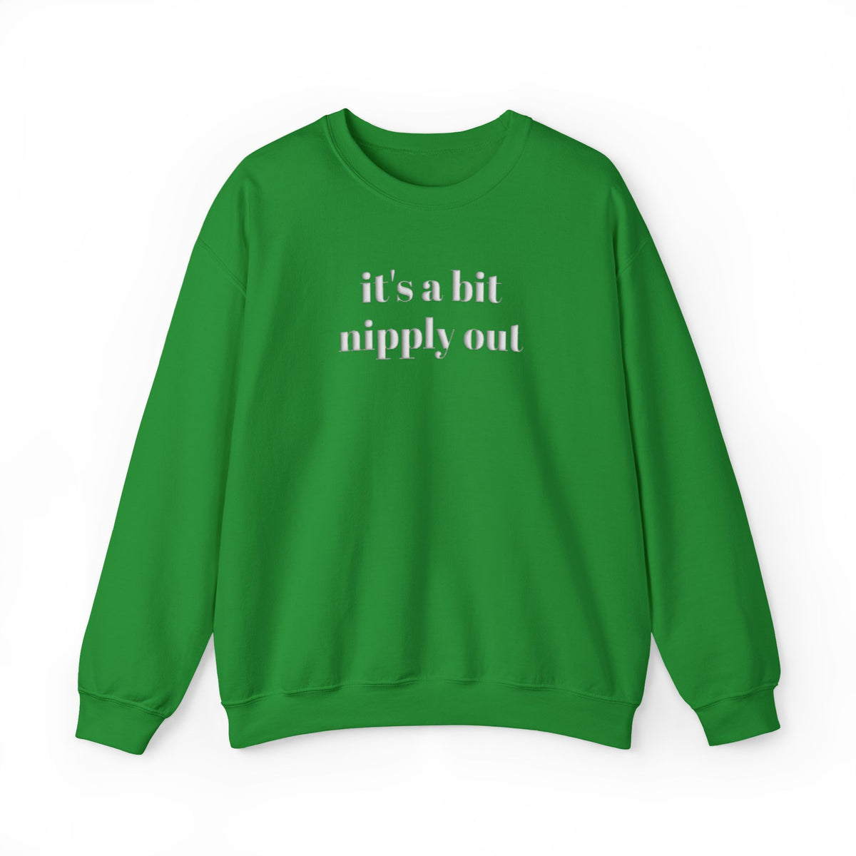 Its a Bit Nipply Out Sweatshirt, Funny Winter Puff Print Crewneck, Sarcastic Christmas Sweatshirt, Cozy Holiday Gift for Her