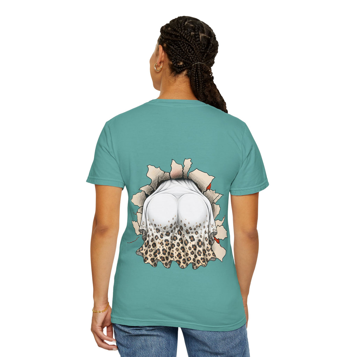 Halloween Gnome T-Shirt Funny Bubblegum Ghost and Leopard Butt Graphic Tee