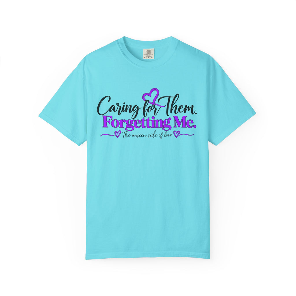 Caring for Them Forgetting Me T shirt | Alzheimer Awareness Purple Ribbon