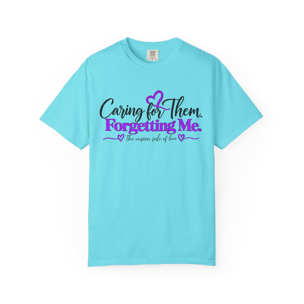 Caring for Them Forgetting Me T shirt | Alzheimer Awareness Purple Ribbon