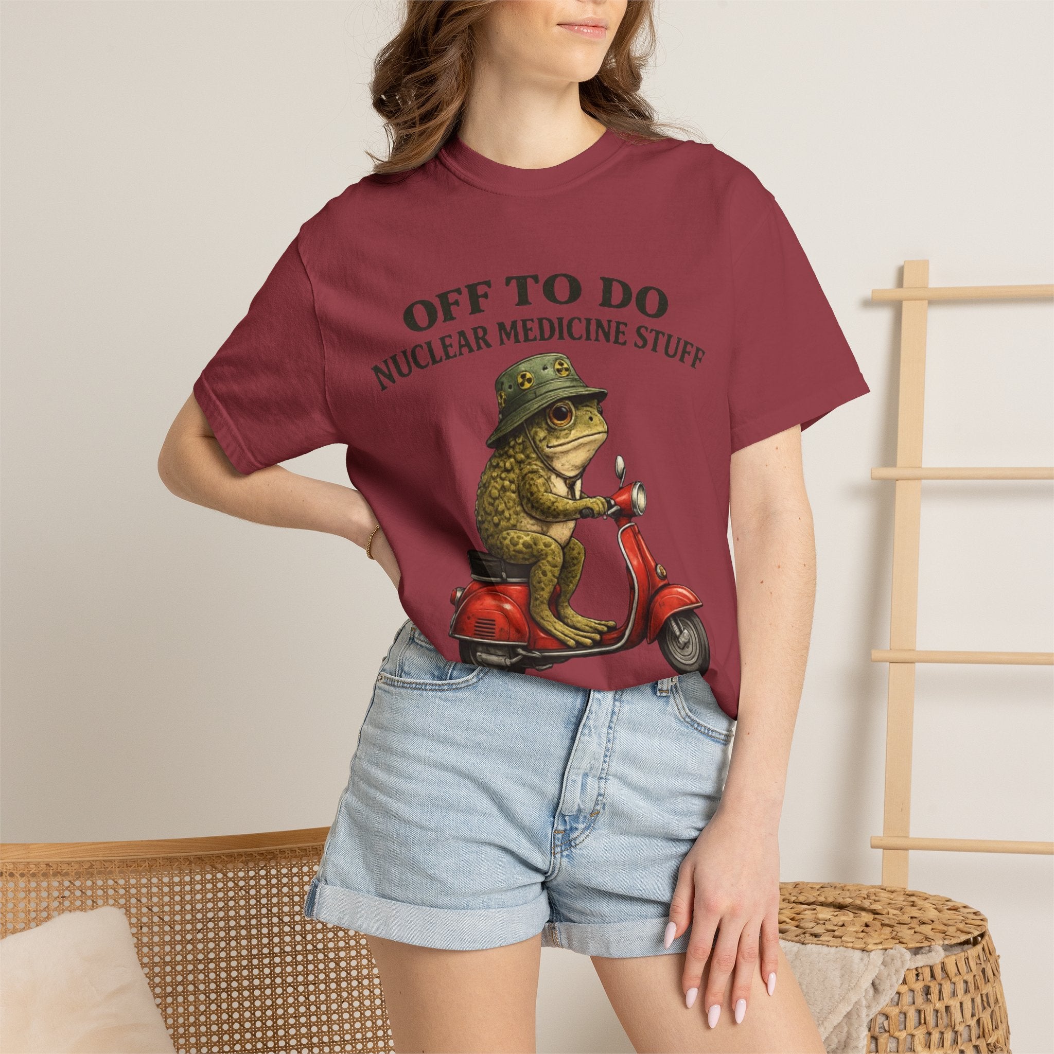 Nuclear Medicine Frog Scooter T-Shirt  Off To Do Nuclear Medicine Stuff