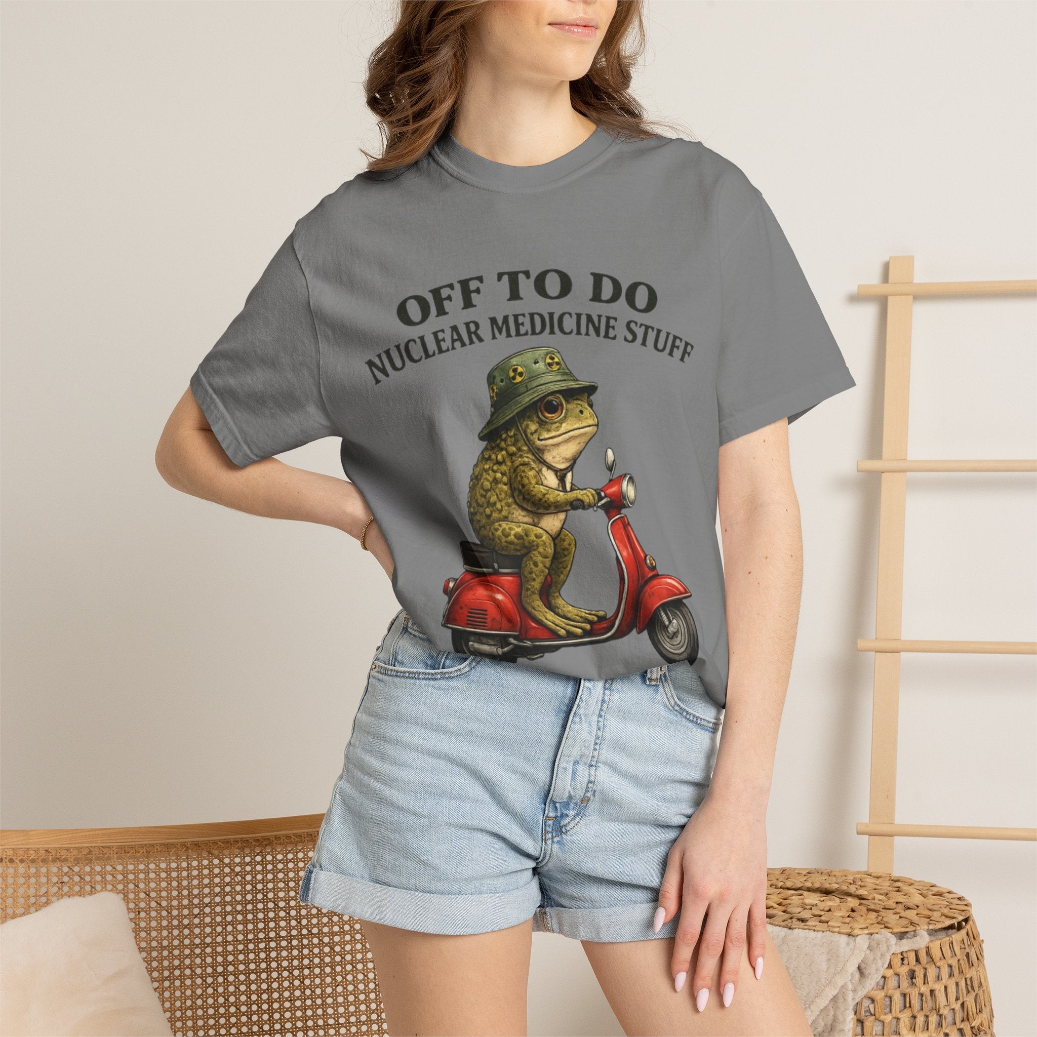 Nuclear Medicine Frog Scooter T-Shirt  Off To Do Nuclear Medicine Stuff