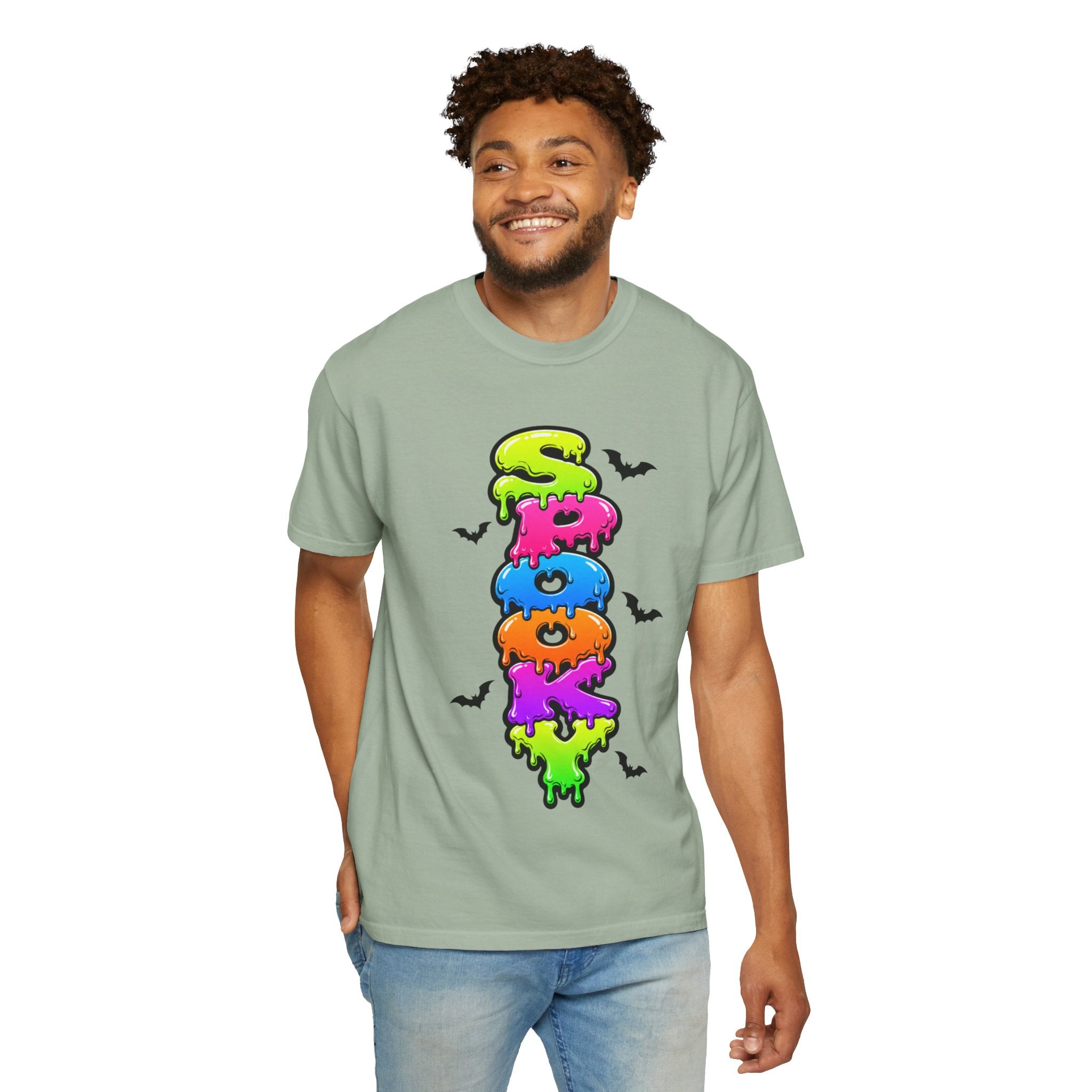 Spooky Colorful Spook Drippy Halloween T Shirt