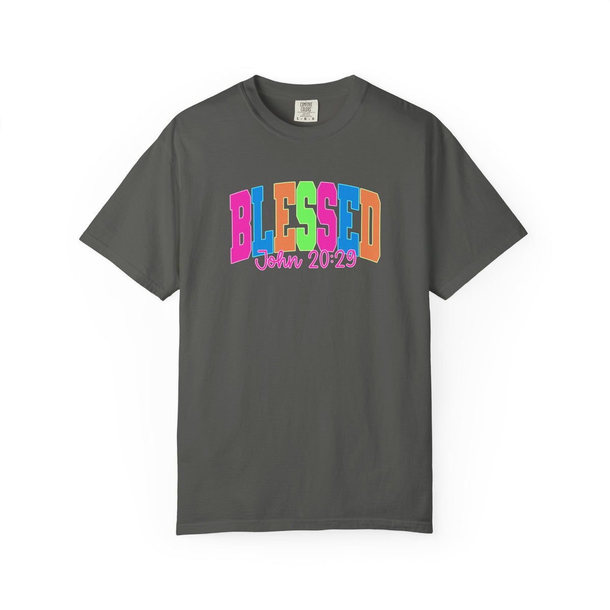 Blessed John 20:23 T shirt | Colorful Retro Gospel Tee
