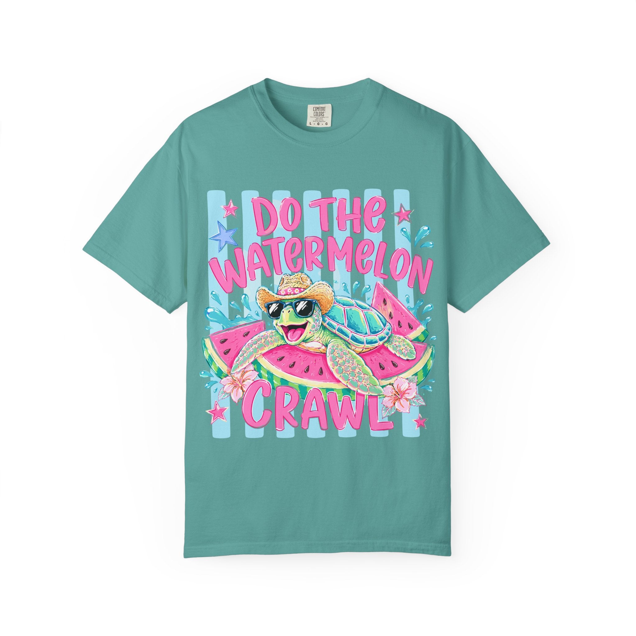 Do The Watermelon Crawl TShirt Cute Turtle Summer Graphic Tee