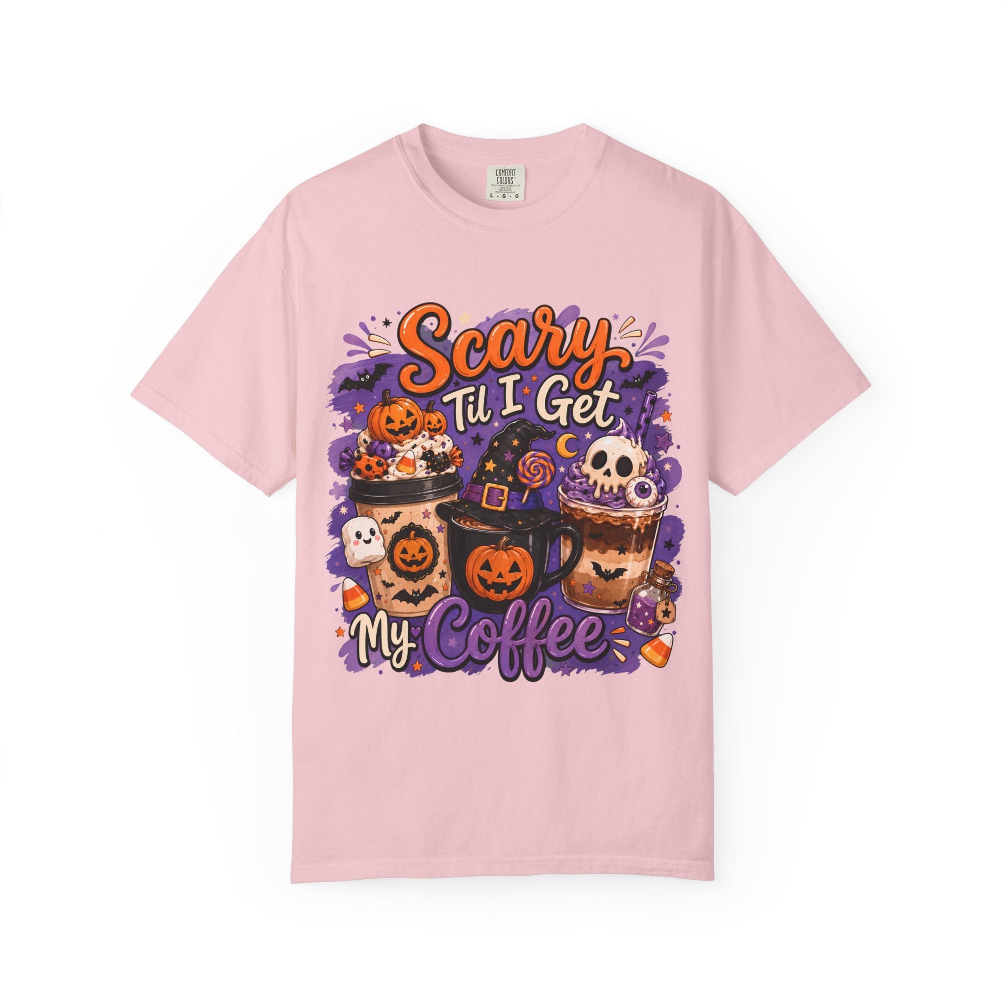 Halloween Coffee T Shirt Scary Til I Get My Coffee