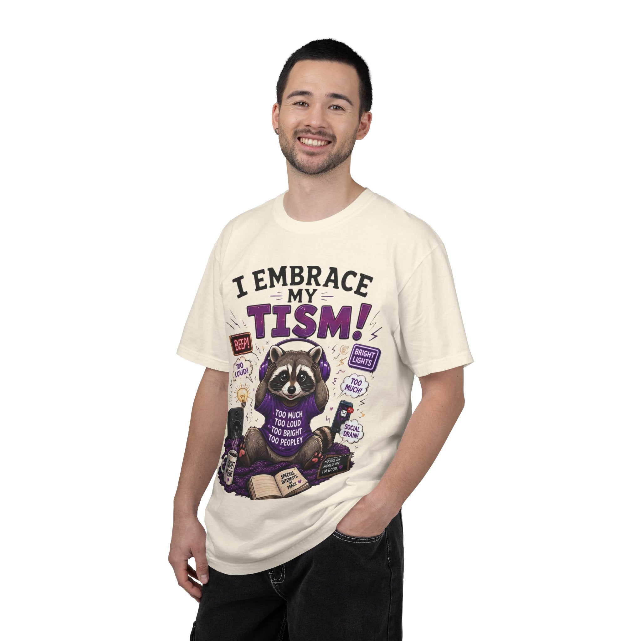 Autism Awareness T-Shirt I Embrace My Tism Raccoon Design