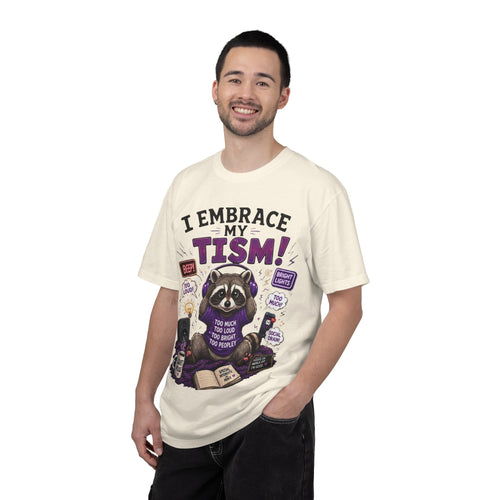 Autism Awareness T-Shirt I Embrace My Tism Raccoon Design