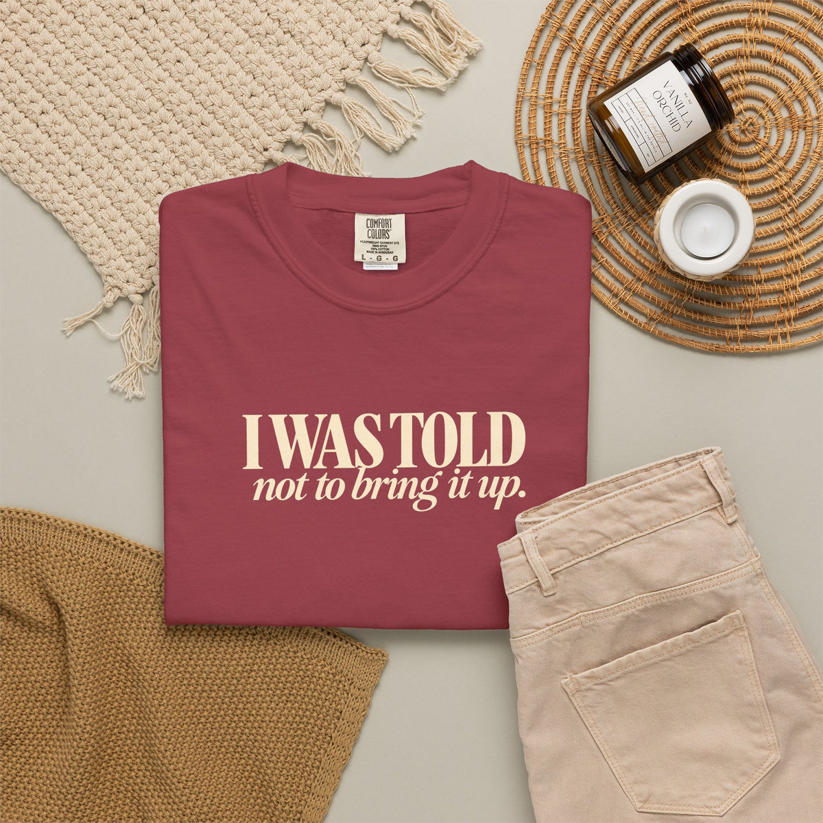 I Was Told Not to Bring It Up T-Shirt | Funny Thanksgiving Tee, His and Hers Thanksgiving Shirts, Couples Thanksgiving Outfit