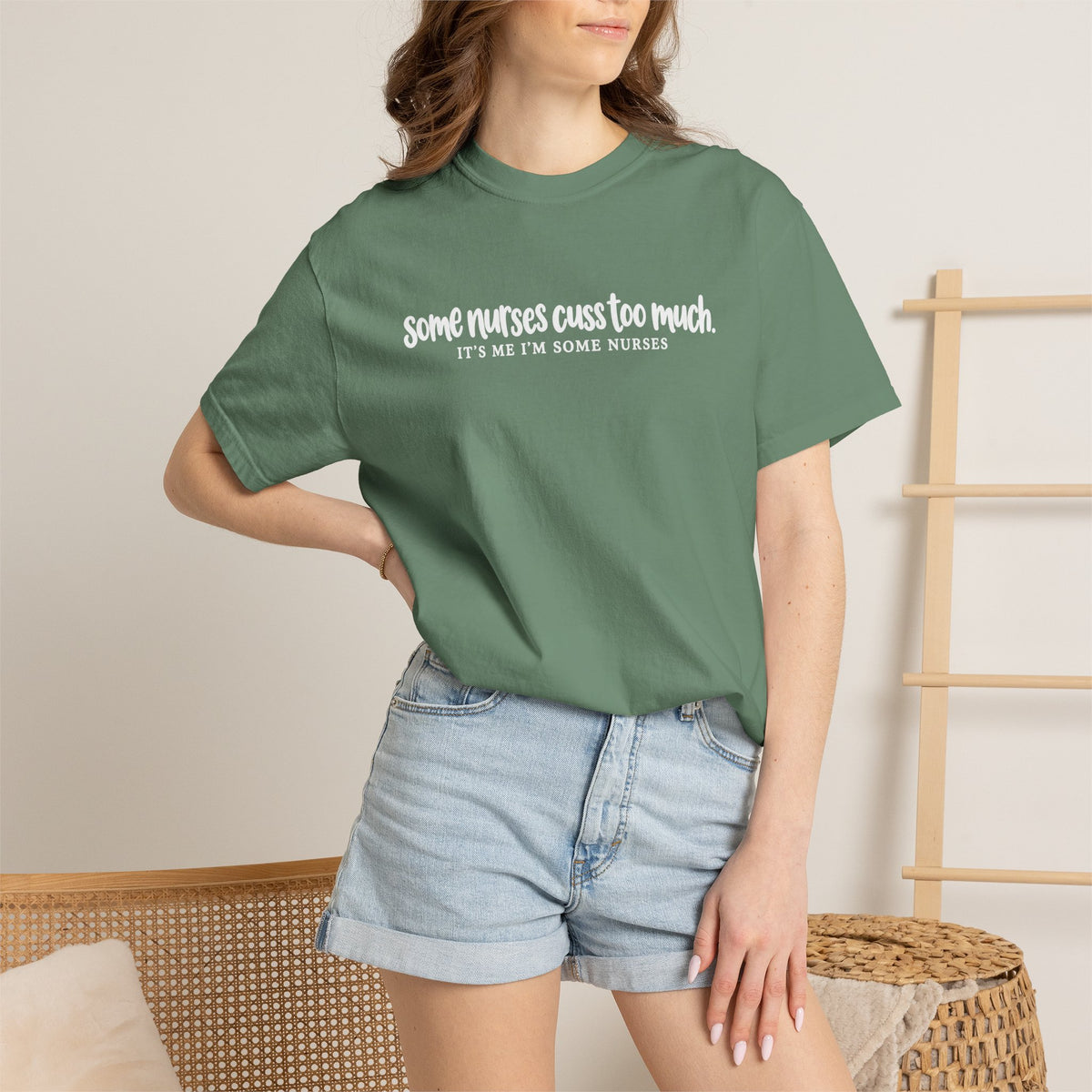 Funny Nurse Shirt, Some Nurses Cuss Too Much Tee, Nurse Humor T-Shirt, Comfort Colors Nurse Tee, Funny Nursing Gift, Healthcare Worker Shirt